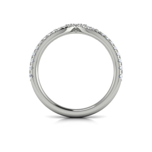 Contour Bands Wedding Band in Platinum by Vlora Bridal