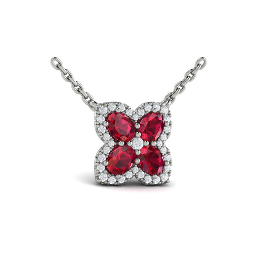 Petal Ruby Blossom Pendant
