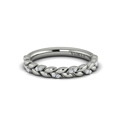 Stackable Bands Wedding Band in Platinum by Vlora Bridal