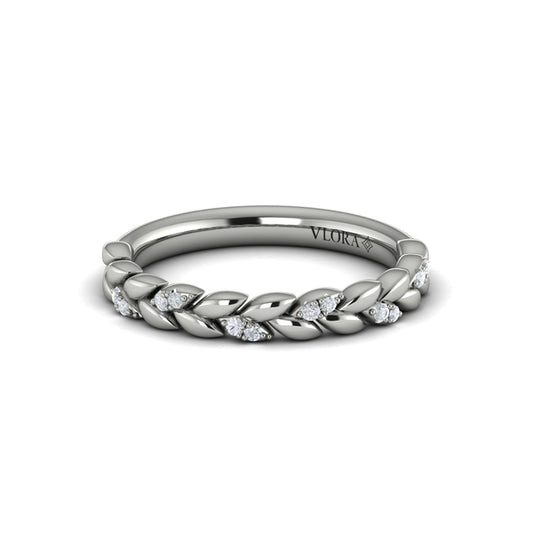 Stackable Bands Wedding Band in Platinum by Vlora Bridal