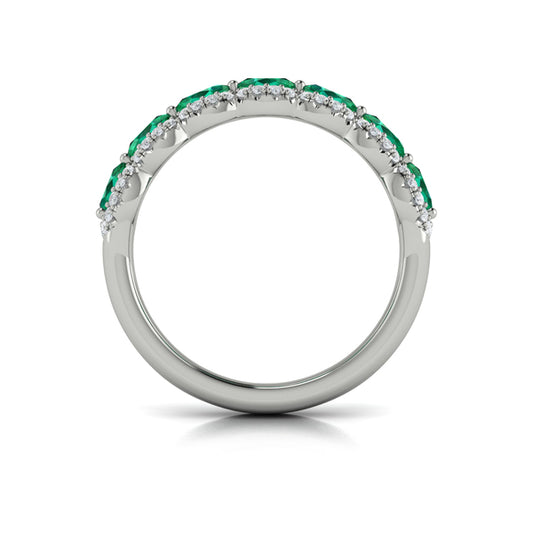 Diamond and Emerald Statement Ring