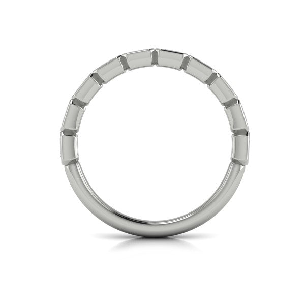 Bezel-Set Emerald Cut Stackable Band