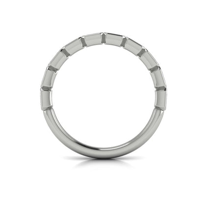 Bezel-Set Emerald Cut Stackable Band