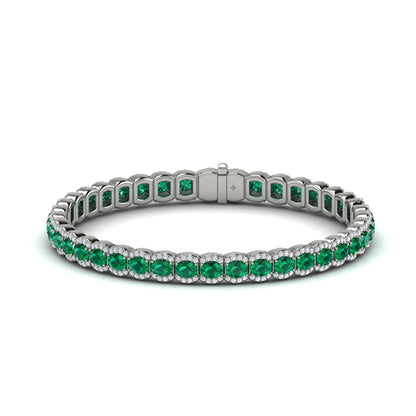 Diamond and Emerald Bracelet