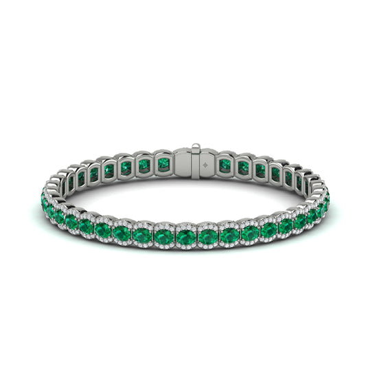 Diamond and Emerald Bracelet