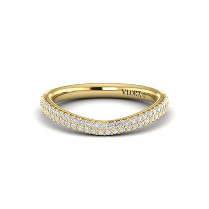 Matching Bands Wedding Band in 14K Yellow Gold by Vlora Bridal
