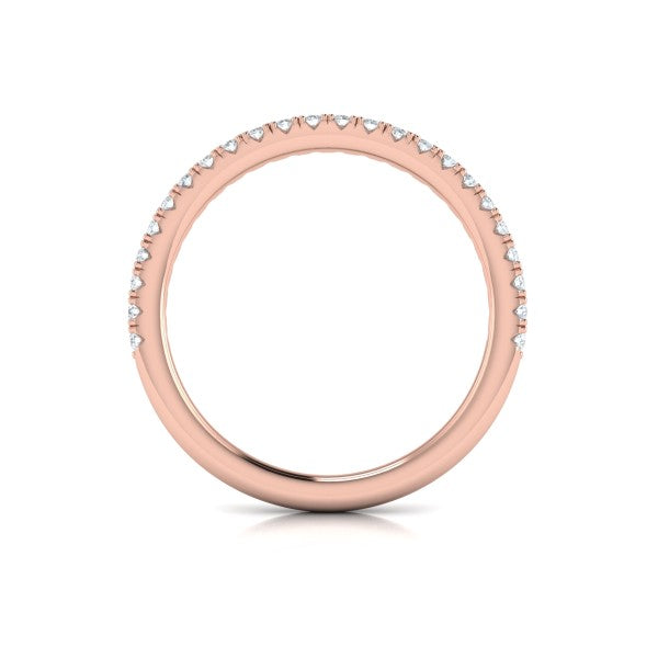 Matching Bands Wedding Band in 14K Rose Gold by Vlora Bridal