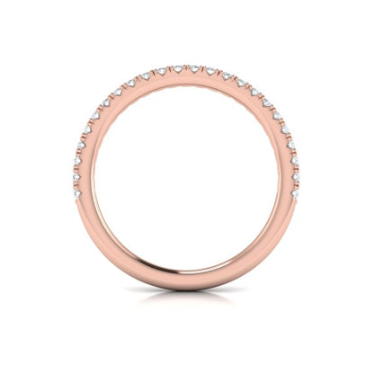 Matching Bands Wedding Band in 14K Rose Gold by Vlora Bridal