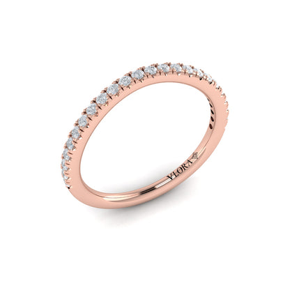 Matching Bands Wedding Band in 14K Rose Gold by Vlora Bridal