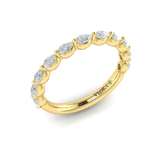 Matching band for the Marquise Accent Round Diamond Engagement Ring