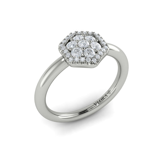 Diamond Cluster Single Honeycomb Ring