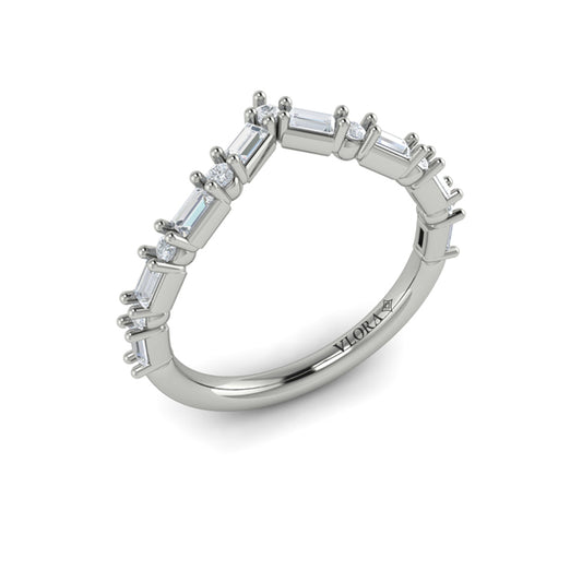 Diamond Baguette Chevron Ring