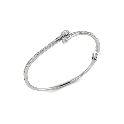 Sculpted Mixed Shape Diamond Bangle