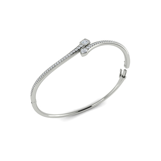 Sculpted Mixed Shape Diamond Bangle