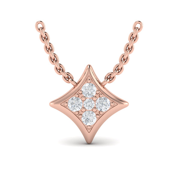 Diamond Cluster Vlora Star Pendant Necklace