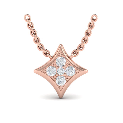 Diamond Cluster Vlora Star Pendant Necklace
