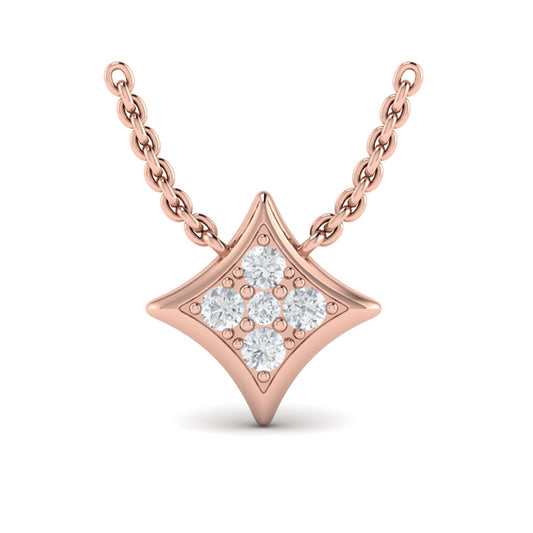Diamond Cluster Vlora Star Pendant Necklace