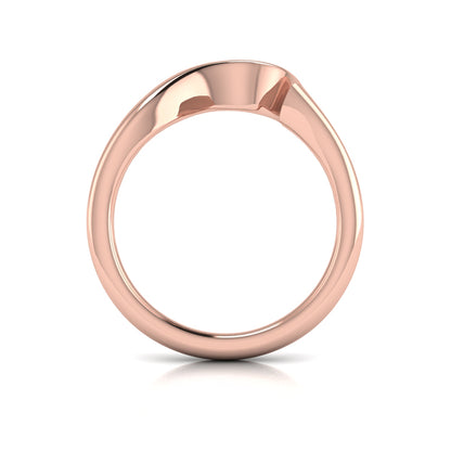 Matching Band for Modern Swirl Bezel Engagement Ring