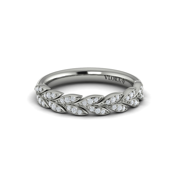 Pave Wheat Stackable Band