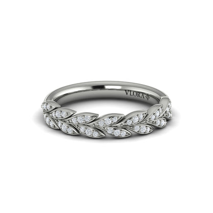 Pave Wheat Stackable Band