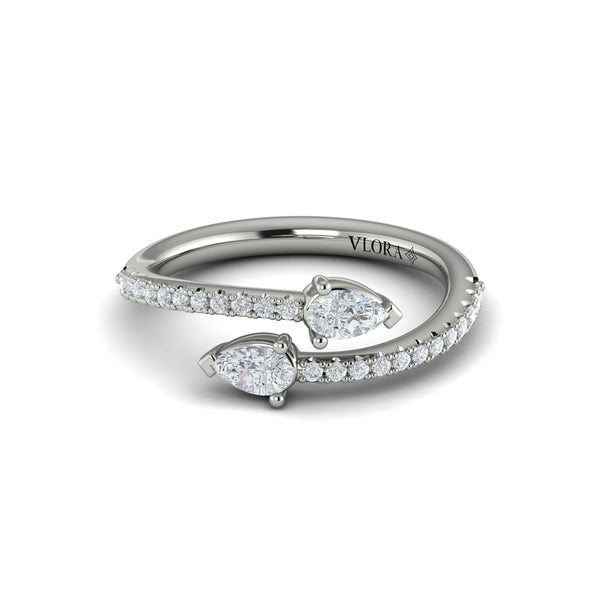 Pear Diamond Wrap Ring