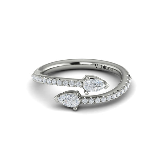 Pear Diamond Wrap Ring