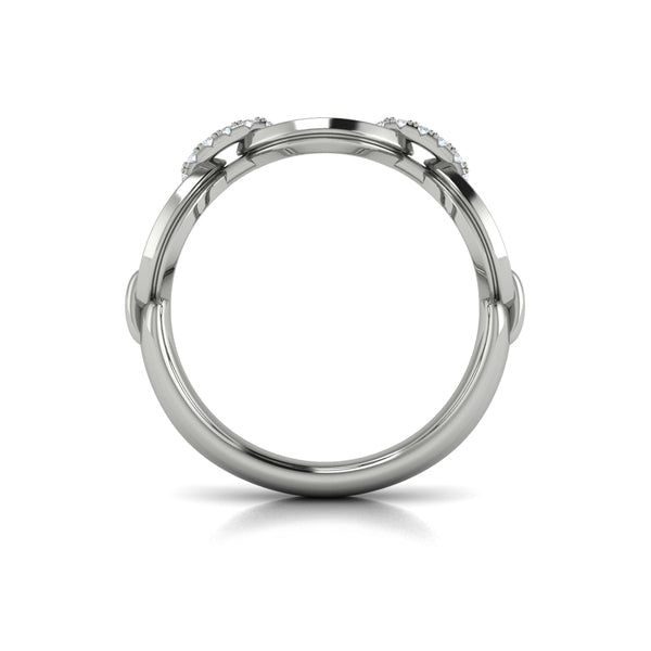 Open Navette Silhouette wtih Diamond Accent Ring