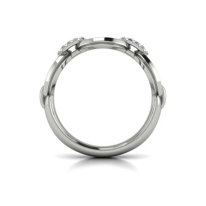 Open Navette Silhouette wtih Diamond Accent Ring