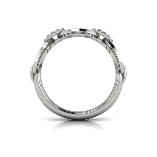 Open Navette Silhouette wtih Diamond Accent Ring