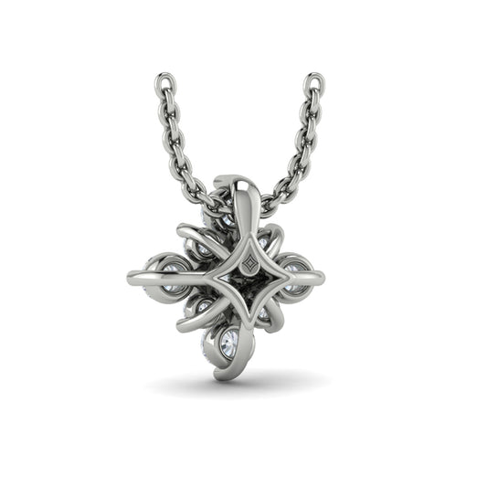 Floating Diamond Star Pendant Necklace