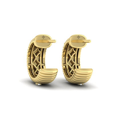 Fluted Hoop Earrings