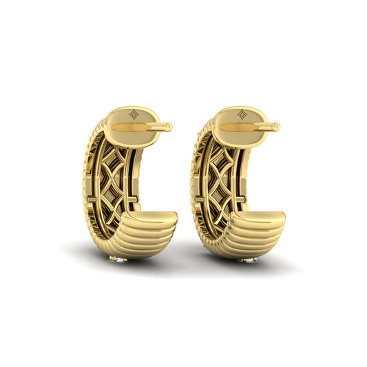 Fluted Hoop Earrings