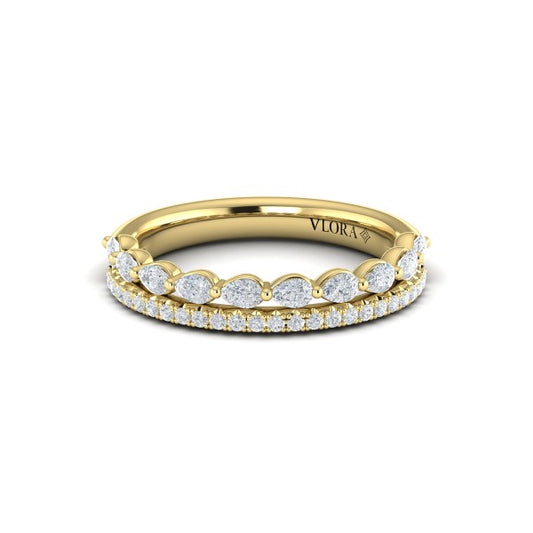 Marquise Dual Stackable Band