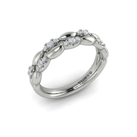Stackables Wedding Band in Platinum by Vlora Bridal