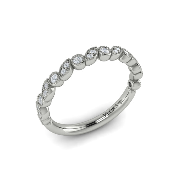 Stackables Wedding Band in Platinum by Vlora Bridal