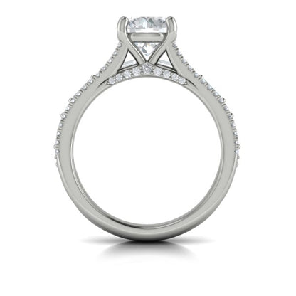 Round Classic Engagement Ring in Platinum by Vlora Bridal