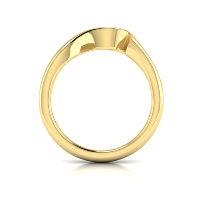 Matching Band for Modern Swirl Bezel Engagement Ring