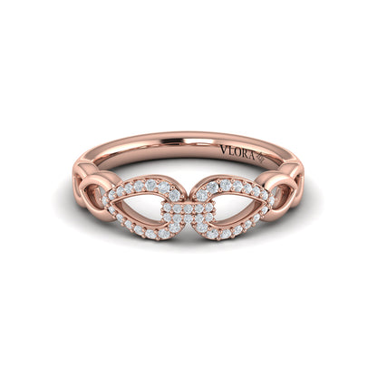 Diamond Double Open Tear Drop Link Bracelet