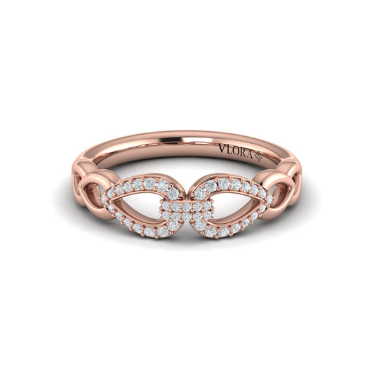 Diamond Double Open Tear Drop Link Bracelet