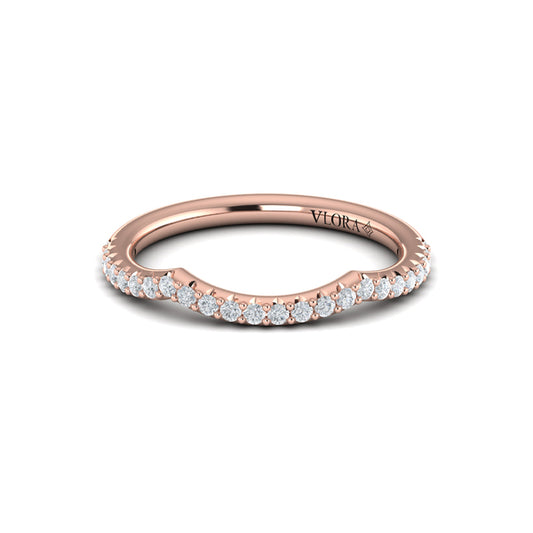 Woven Pave Matching Wedding Band