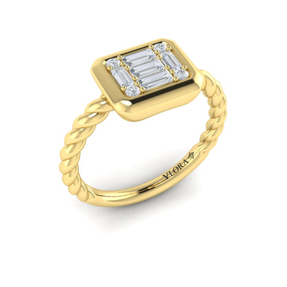 Multi Baguette and Round Diamond Ring