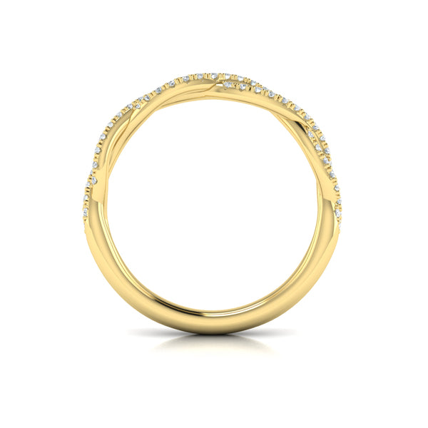 Matching Bands Wedding Band in 14K Yellow Gold by Vlora Bridal