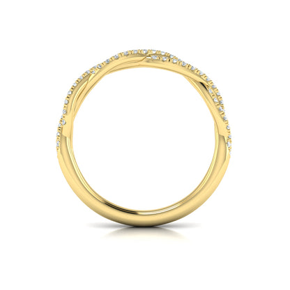 Matching Bands Wedding Band in 14K Yellow Gold by Vlora Bridal