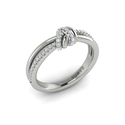 Pavé Diamond Knot Ring