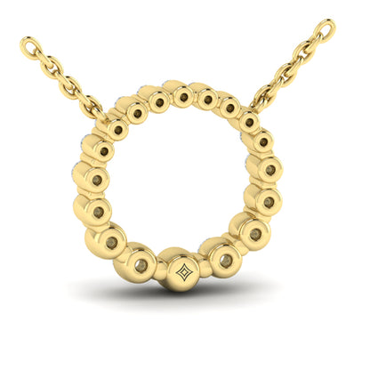 Graduated Diamond Circle Necklace