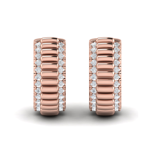Fluted Huggie Earrings