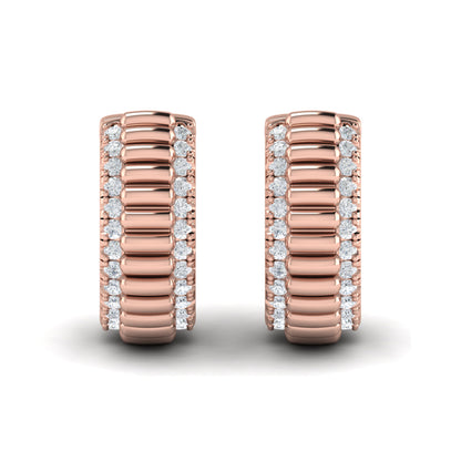 Fluted Huggie Earrings