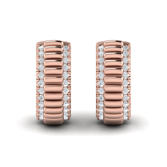 Fluted Huggie Earrings
