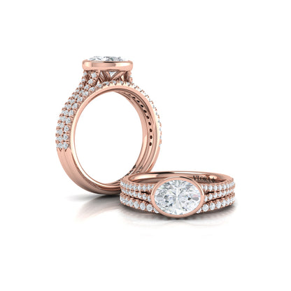 Matching Bands Wedding Band in 14K Rose Gold by Vlora Bridal