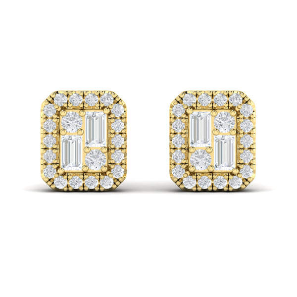 Diamond Baguette Stud Earrings